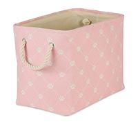 Bone Dry Pet Storage Paw and Bone, Trellis Collection, Medium Rectangle, 16x10x12, Pink