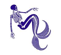 Bone Enchantress Mermaid Wall Decals Paster Paper 67.2x75.5cm Waterproof DarkBlue