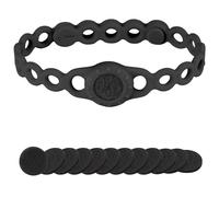 【Bone】 Fragrance Chain Aromatherapy Diffuser Elastic Silicone Bracelet Wristbands for Woman Men, Couples, Gifting (2 Pack-Black)