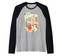 Bone Franklin Patriotic Bulldog 4th of July Raglan Baseball Tee
