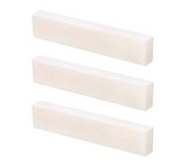 Bone Guitar Nut Blank, Beef Bone Upper Pillow Pillow, Blank Buffalo Bone Nut String Pillow for Vintage Acoustic Guitar (52x6x10mm)(3Pcs)