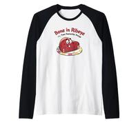 Bone in Ribeye My Two Favorite Things Funny Steak Raglan Baseball Tee