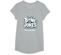 Bone Jokes I Found This Humerus Funny Skeleton Pun T-Shirt, Girls, Heather Grey, XS