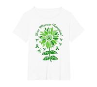 Bone Marrow Transplant Leukemia Awareness Cancer Survivor T-Shirt, Women's Plus, White, 4X