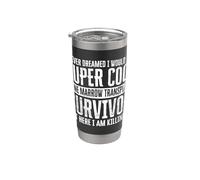Bone Marrow Transplant Survivor Distressed Apparel Design Stainless Steel Insulated Tumbler