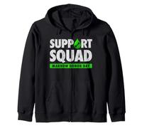 Bone Marrow Transplant Warrior Family Support Squad Zip Hoodie