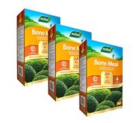 Bone Meal Plant Feed Fertiliser - Pack of 3 Easy to Use Plant Food 4kg Bonemeal Granules for Garden Plants with Topline Card. Rich in Calcium for Healthy Strong New Growth. Ideal for Trees and Shrubs.