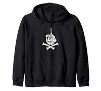 Bone middle finger Zip Hoodie