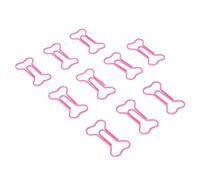 Bone Paper Clips, 100pcs Pink Dog Bone Design Paper Clips Bookmarks Cute Paper Clips Small Paperclips for Office School Paper Files Organizing
