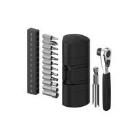 BONE Portable Bike Repair Capsule Lite, 12-in-1 Mini Tool Set with Ratchet Wrench, Compact Bicycle Maintenance Kit & Accessories for Mountain & Road Cycling