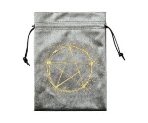Bone Pouch | Soft Retro Rune Pouch | Velvet Pouch Pulled Storage Bag - For Jewelry Games Coin Card Gift Party Awards Tarot Enthusiasts Women, Pentagram, Patrz opis, Unisex