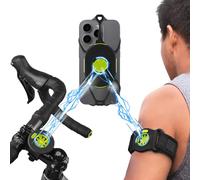 Bone Run and Bike Tie Connect Kit 2 Magnetic, 360° Rotatable Quick Release 2 in 1 Cell Phone Holder for Jogging Cycling, Universal Sports Armband Bike Computer Mount for Smartphone 4.7-7.2 Inch