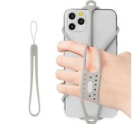 BONE Run Tie Handheld, Phone Holder with Wrist Lanyard, Sport Jogging Running Phone Holder for 4.7-7.2" Phones iPhone14 13 12 11 Pro Max XS XR X 8 Plus Samsung Galaxy S23 S22 Note A & Z Series - Grey