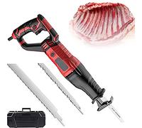 Bone Saw Cutting Machine, Electric Butchers Saw for Commercial Home, Electric Meat Slicer, Machine Body Can Be Rotated by 180 Degree, 6 Speeds,Blue-900W,Red,1050W