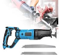 Bone Saw Machine, Electric Bone Saw Professional Butchers Saw Variable Speed Electric Corded Sabre Saw with Blades for Cutting Metal Wood Pork Beef Mutton Meat(Blue,1100W)