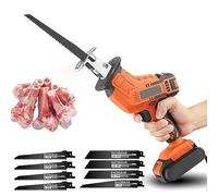 Bone Saw Machine, Electric Commercial Home Butchers Saw, Electric Reciprocating Saws,Handheld Butcher Bone Saw with Saw Blades, for Cutting Meat/Bones/Wood,2Battery