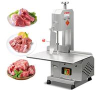 Bone Sawing Machine 750W, High Power Stainless Steel Band Saw for Meat and Bone Cutting, Tabletop Design for Fish, Beef, and Frozen Meat