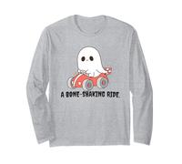 Bone Shaking Ride Halloween Ghost Driving Race Car Fun Long Sleeve T-Shirt