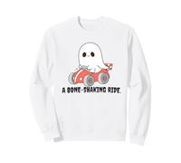 Bone Shaking Ride Halloween Ghost Driving Race Car Fun Sweatshirt