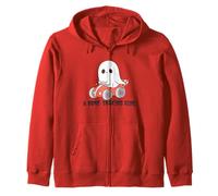 Bone Shaking Ride Halloween Ghost Driving Race Car Fun Zip Hoodie