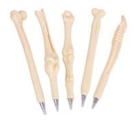 Bone Shape Ballpoint Pens 5Pcs Novelty Finger Skull Bone Pen Stationery Office Supplies for Student Durable and Practical