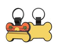 Bone Shape Silicone Pet Label Quiet and Safe for Active Pets Without Jingling Metal Sound Soft and Comfortable to Wear Night Friendly Pet Label