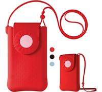 Bone Silicone Crossbody Cell Phone Bag with Adjustable shoulder straps, Phone Purse Crossbody for Women and Men, Mobile Phone Purses Bag, available for 7.2" Phone Black