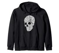 Bone Skull Head Gothic Goth Halloween Zip Hoodie