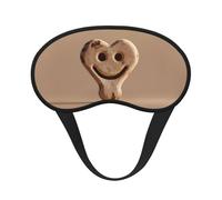 Bone Smiley Face Sleep Mask Soft Eye MaskBlindfold Eyeshade Smooth Comfortable Eye Cover with