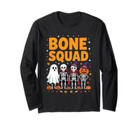 Bone Squad Halloween Skeleton Ghost Pumpkin Long Sleeve T-Shirt