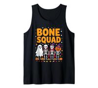 Bone Squad Halloween Skeleton Ghost Pumpkin Tank Top
