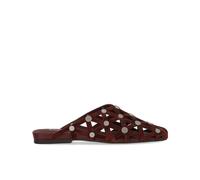 ASH BONE BURGUNDY FLAT MULE 36