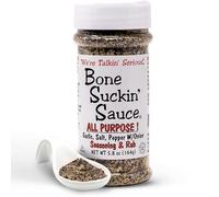 Bone Suckin' All Purpose Seasoning 164g, Garlic Salt & Pepper Blend | All Purpose Seasoning with Garlic, Salt, Pepper & Onion | For Meat, Salads, Soups & Chips | Sugar Free, Zero Calorie