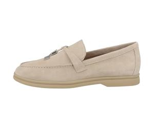 Bone Suede Portland Flat Loafers by Steve Madden