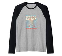 Bone to Play Hockey Still Skating After Death Raglan Baseball Tee