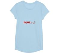 Bone to Run Dog Lover Running Fitness Motivation T-Shirt, Girls, Baby Blue, Small