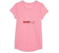 Bone to Run Dog Lover Running Fitness Motivation T-Shirt, Girls, Pink, Large