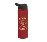 Bone to Serve Skeleton Pickleball Player Funny Stainless Steel Insulated Water Bottle
