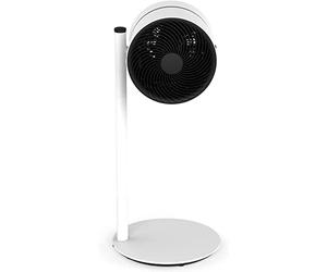 BONECO F220CC Pedestal Fan, Air Circulator with HEPA Filter Air Purifier, Powerful with Modern Purification Technology, Variable Height, Traps Germs, Pet Hair & Viruses to Ventilate & Cool (White)