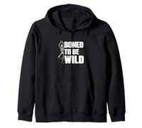 Boned To Be Wild Funny Anatomy Skeleton Anatomist Dissectors Zip Hoodie