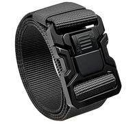 Boneke Men's Tactical Belt with Lock, Military Work 1.5" Nylon Web Quick Release Belt with Heavy Duty Seatbelt Buckle, Suitable for hiking, golf and sports