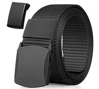 Boneke Nylon Belt, 1 Pack Men Military Tactical Breathable Belt, fast through the airport security, Metal Buckle+Plastic Buckle, Skater Belts 51.18in(130cm)