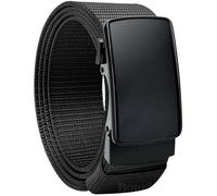 Boneke Ratchet Belt for Men, Nylon Web Tactical Belt with Automatic Slide Buckle, Men's non perforated invisible belt is suitable for Jeans and Golf