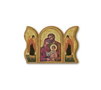 BONELLA BROTHERS Bonella Brothers | Devotional wooden triptych of the Holy Family 6x9cm | Made in Italy