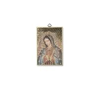 BONELLA BROTHERS Bonella Brothers | Sacred painting on 8mm poplar MDF wood with Our Lady of Guadalupe with a prayer dedicated to her on the back 10 x 15 cm | Made in Italy