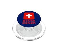 Boner Donor Life Guard Cross Saving Lives With Humor PopSockets PopGrip for MagSafe