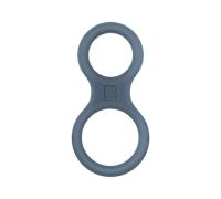 Boners Silicone Cock Ring And Ball Stretcher - Grey Gray