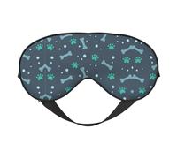 Bones and Dog Claws Double Sided Sleep Mask Soft Comfortable Light Blocking Eye Cover for Night Rest