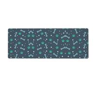 Bones and Dog Claws Gaming Desk Mat, Wide Surface Desk Pad for Keyboard, Mouse and Improved Gaming Stability