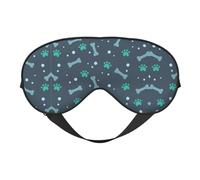 Bones and Dog Claws Light Blocking Sleep Mask Adjustable Comfortable Soft Eye Cover Reversible Night Rest